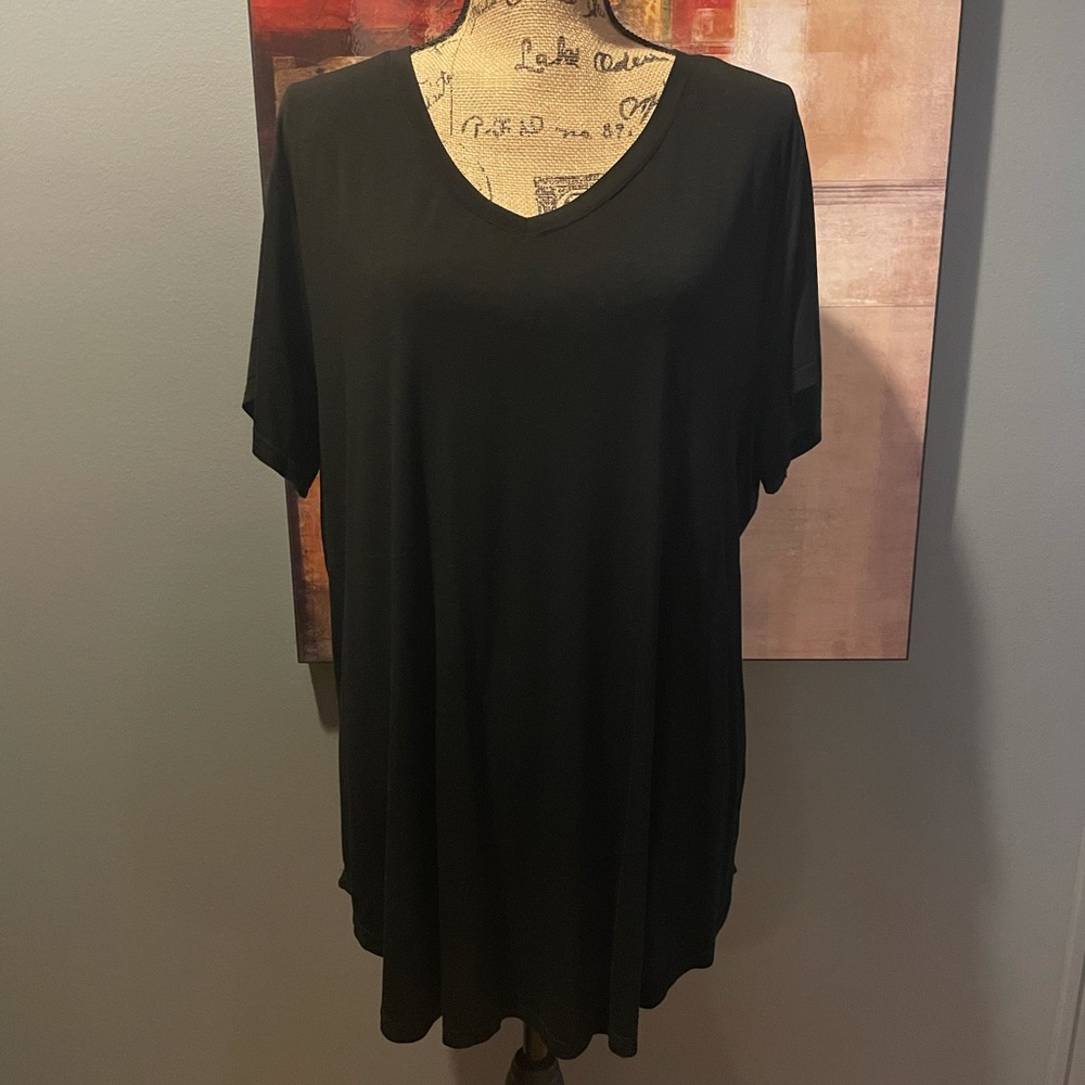 Short Sleeve V-Neck Loose Casual Tee T-Shirt